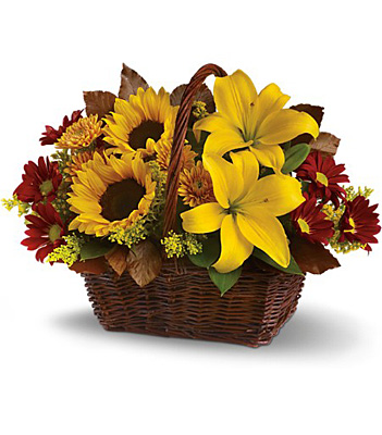 Golden Days Basket from Bakanas Florist & Gifts, flower shop in Marlton, NJ